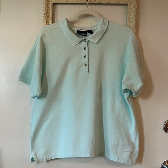 PATAGONIA | Vintage Light Blue Polo Cotton Short Sleeve Shirt - Picture 2 of 16